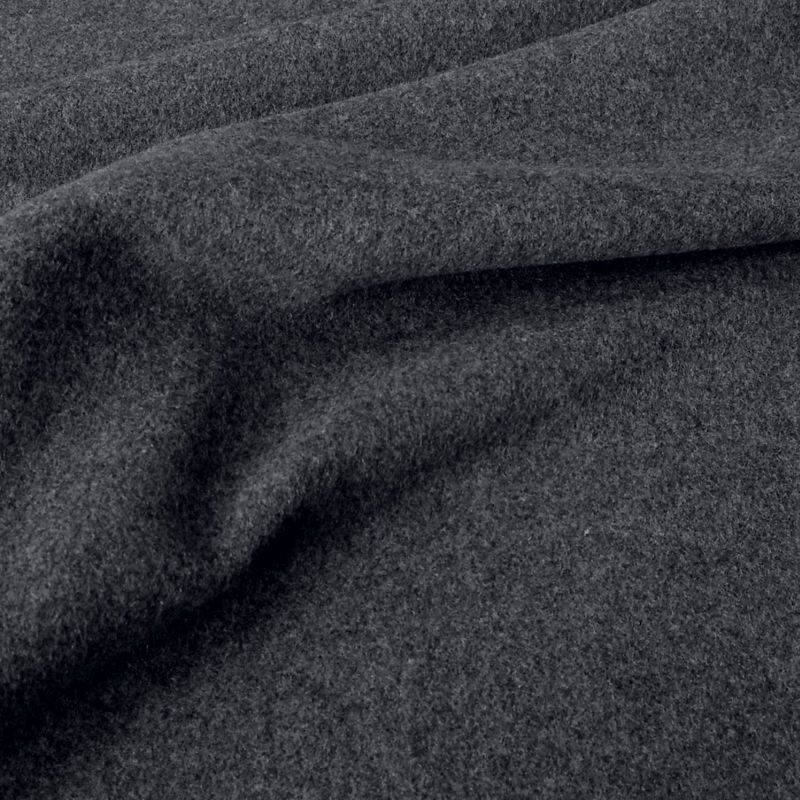 dicker warmer Winter Wollstoff für Mantel Jacke Decke - dunkel grau Wolltuch Meterware