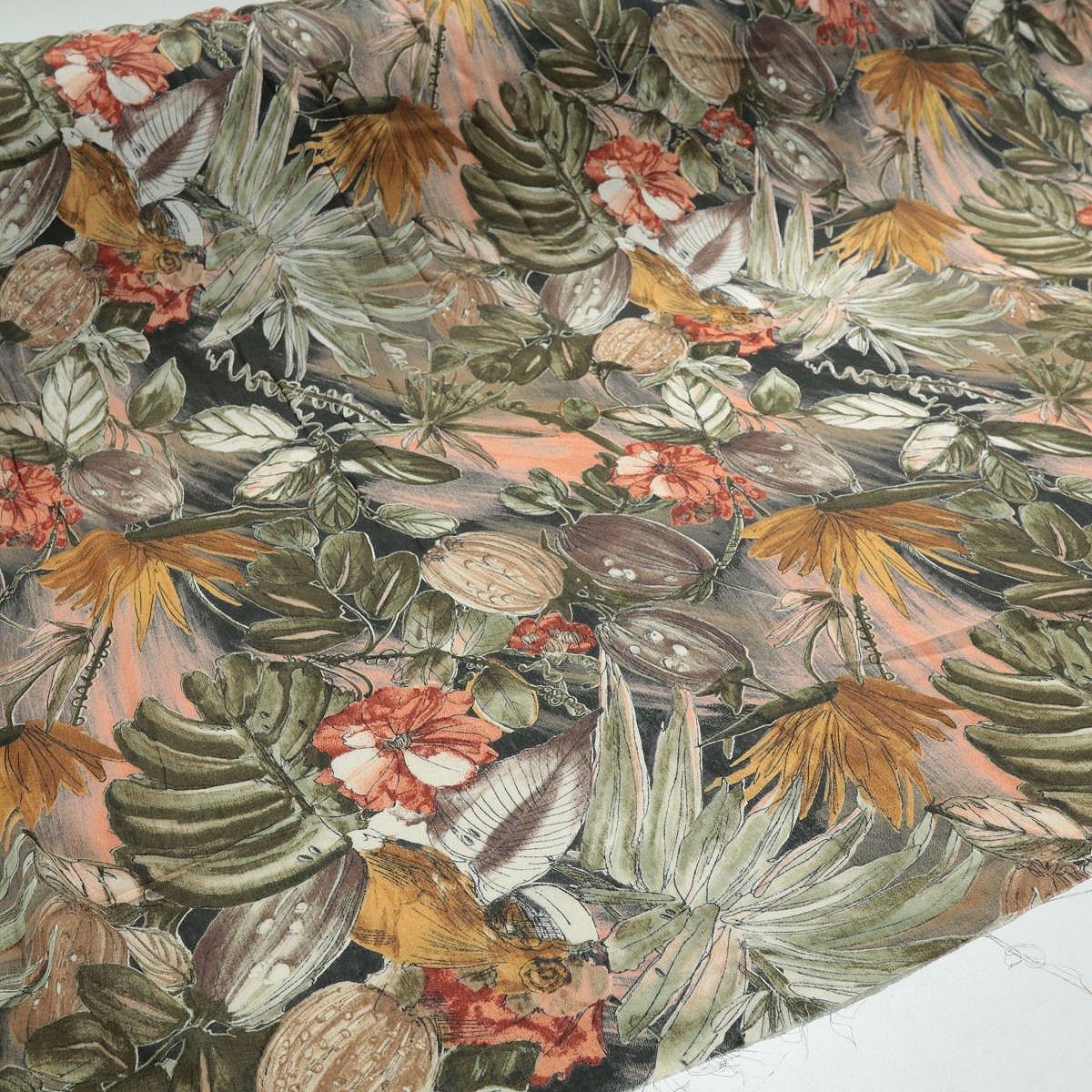 Sommer Blusenstoff Kleiderstoff Stoff Fallend Knitterfreie Meterware Blumen