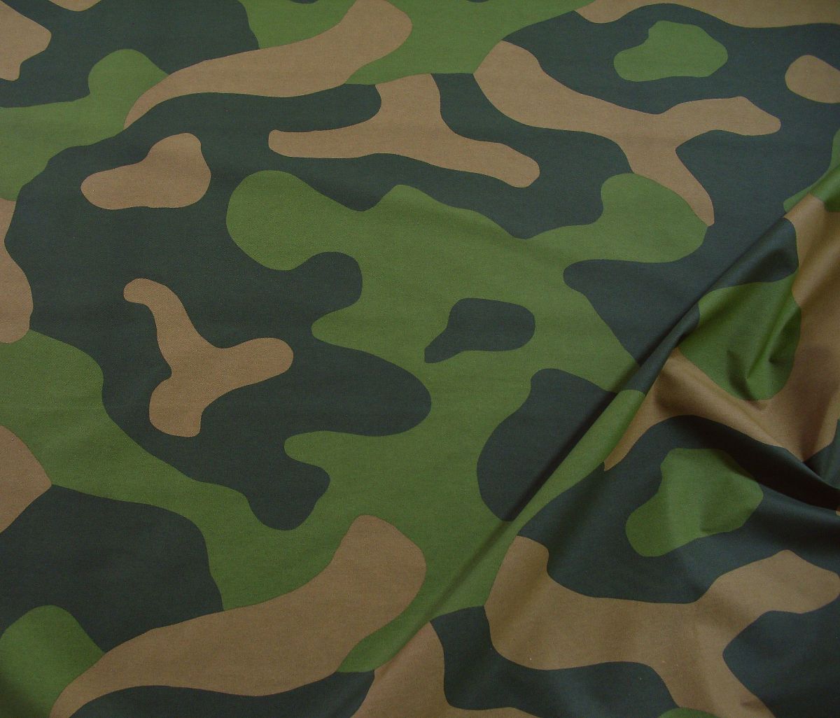 leichter reißfester Camouflage-Stoff Segeltuch Armee Tarnstoff Flecktarn Nylon - Norwegen