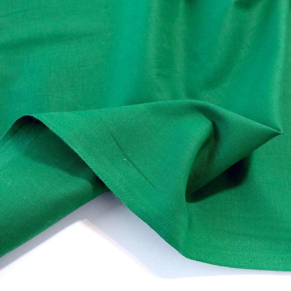 ÖkoTex Baumwollstoff Meterware - weicher Popeline Stoff in smaragd grün