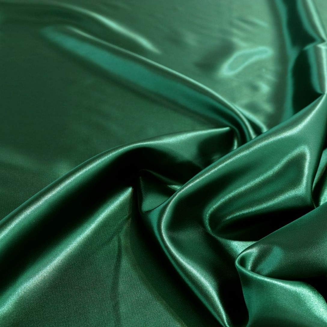 Glanz Satin Stoff Meterware als Gardinenstoff Kleiderstoff - Dunkel Grün Glanz Satin Stoff Meterware als Gardinenstoff Kleiderstoff - Dunkel Grün
