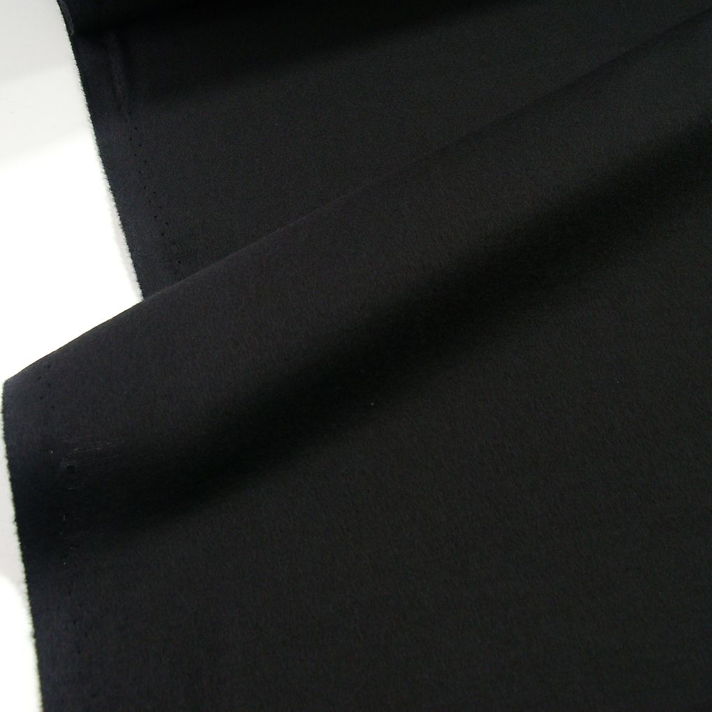 Dekomolton Stoff Meterware 130cm breit schwer entflammbar - schwarz Dekomolton Stoff Meterware 130cm breit schwer entflammbar - schwarz