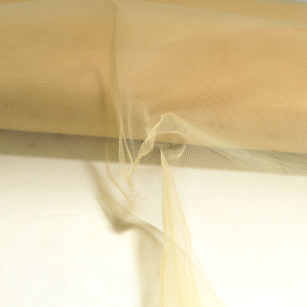 Tüllstoff Meterware 140cm breit für Gardine Vorhang Store Hochzeit Beige Tüllstoff Meterware 140cm breit für Gardine Vorhang Store Hochzeit Beige