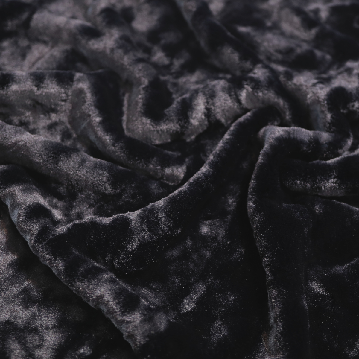 flauschiges Teddybär Kunstfell Plüsch Stoff für Jacke und Polsterungen Meterware - schwarz flauschiges Teddybär Kunstfell Plüsch Stoff für Jacke und Polsterungen Meterware - schwarz
