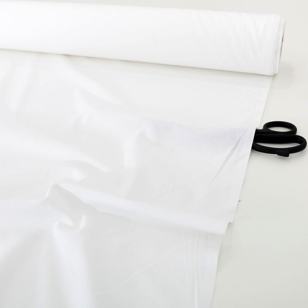 Weißer Baumwoll-Stoff zarter feiner Sommer Batist als Meterware für Bluse Kleid Weißer Baumwoll-Stoff zarter feiner Sommer Batist als Meterware für Bluse Kleid