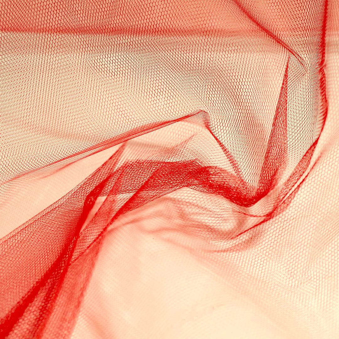 Tüllstoff Meterware 180cm breit für Gardine Vorhang Store Hochzeit -  Rot Tüllstoff Meterware 180cm breit für Gardine Vorhang Store Hochzeit -  Rot