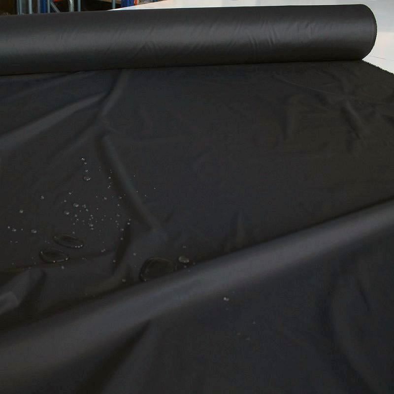 wasserdichter Planenstoff 180cm breit für Bezug Abdeckung Regenschutz - schwarz
