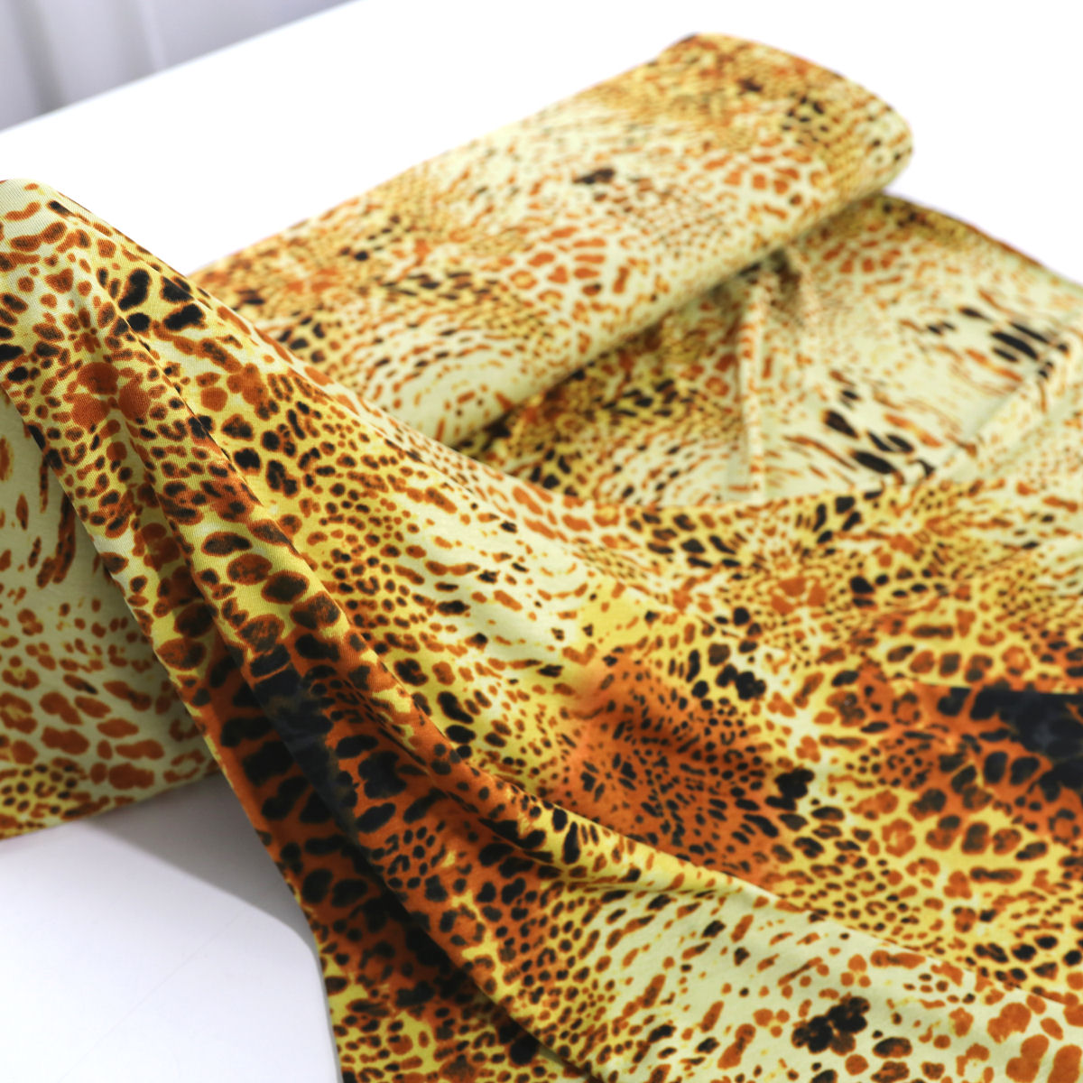 Viskose Jersey-Stoff Afrikanische Savanne für Kleider Blusen Bekleidungsstoff