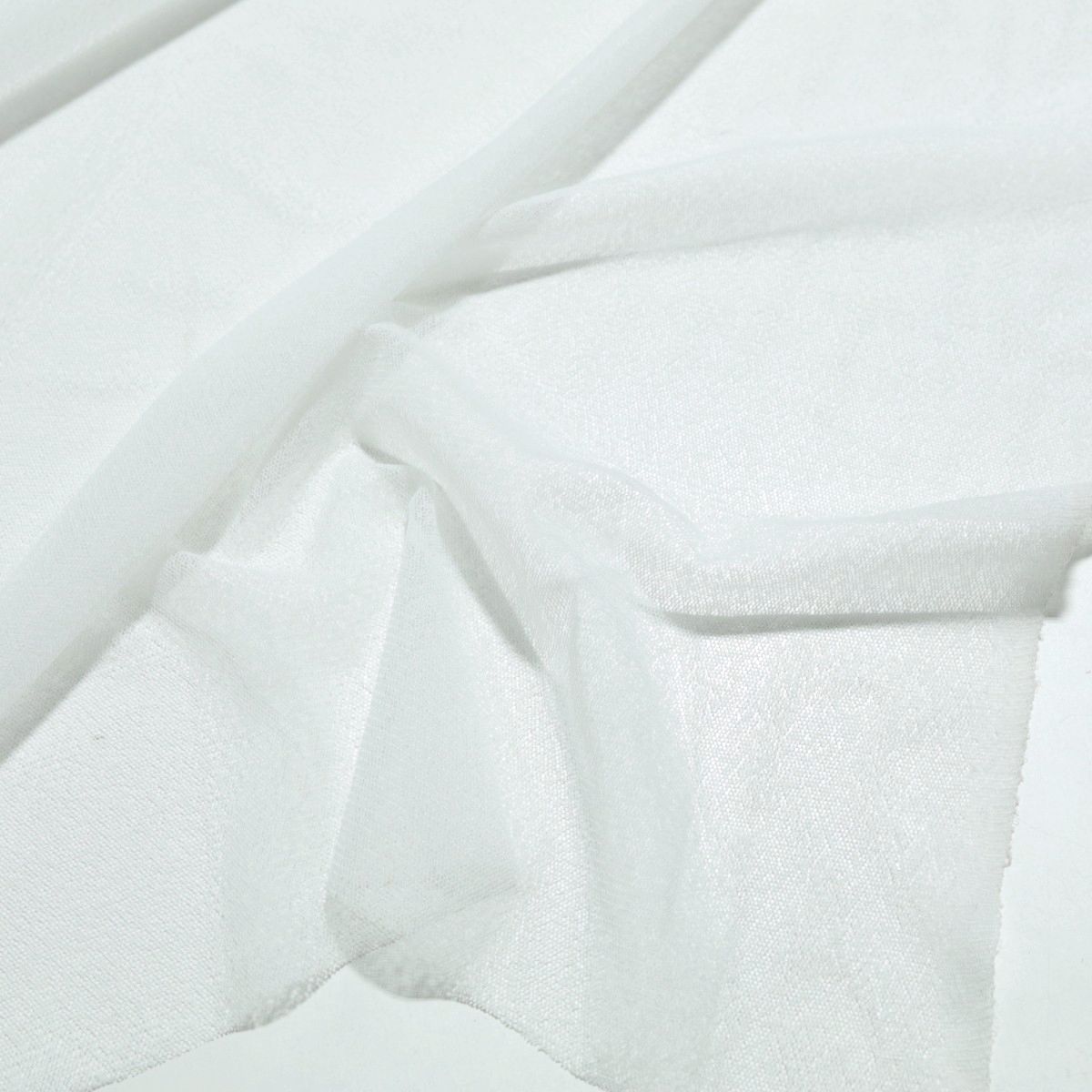 Gardinenstoff Store Vorhang Voile Meterware eeich fallend - weiß