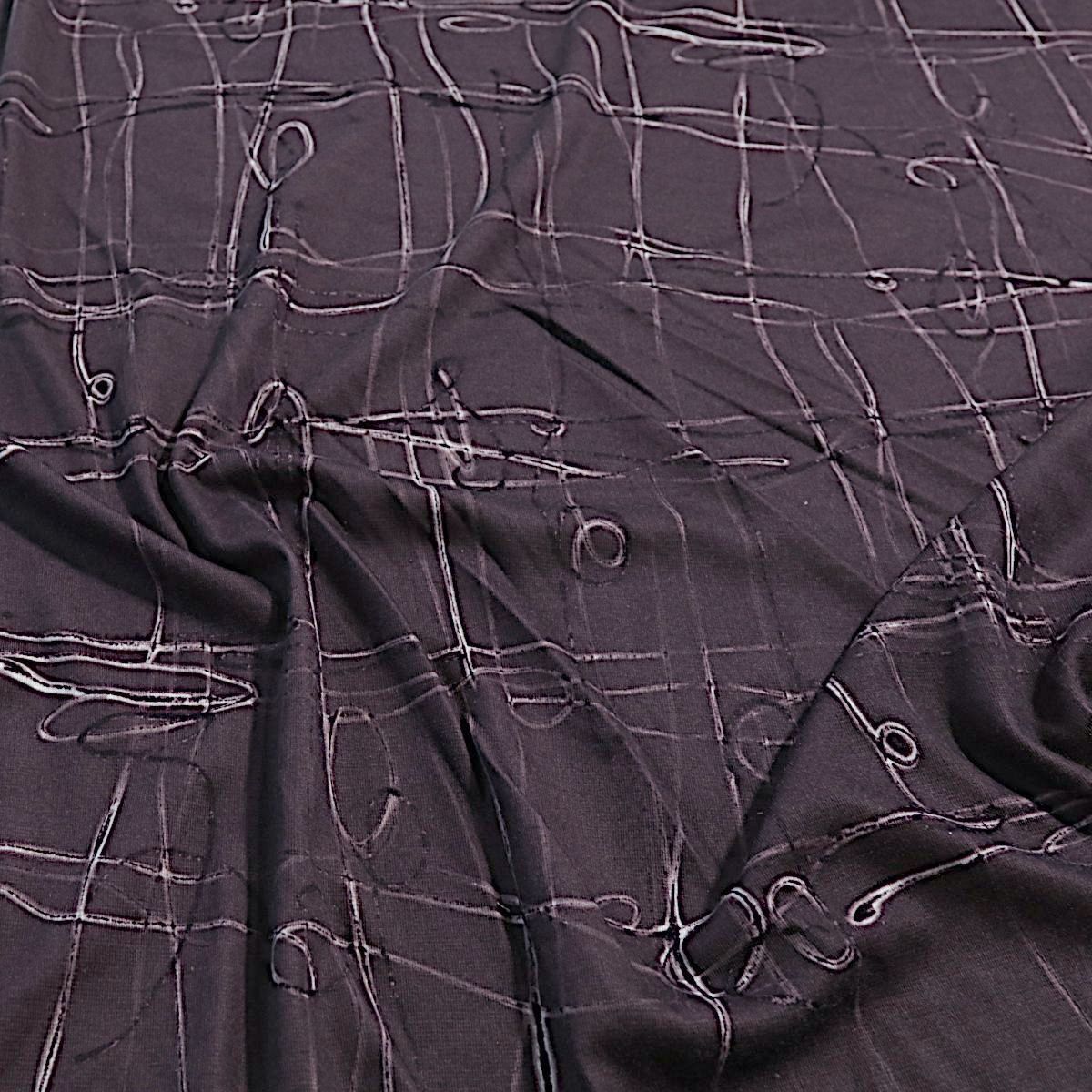 Baumwoll-Jersey in Dunkel Lila mit weißen Streifen Sommer Jersey für Kleider und Shirts