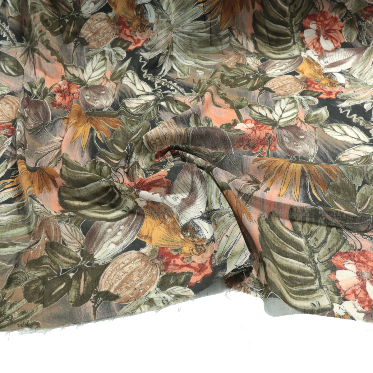 Sommer Blusenstoff Kleiderstoff Stoff Fallend Knitterfreie Meterware Blumen
