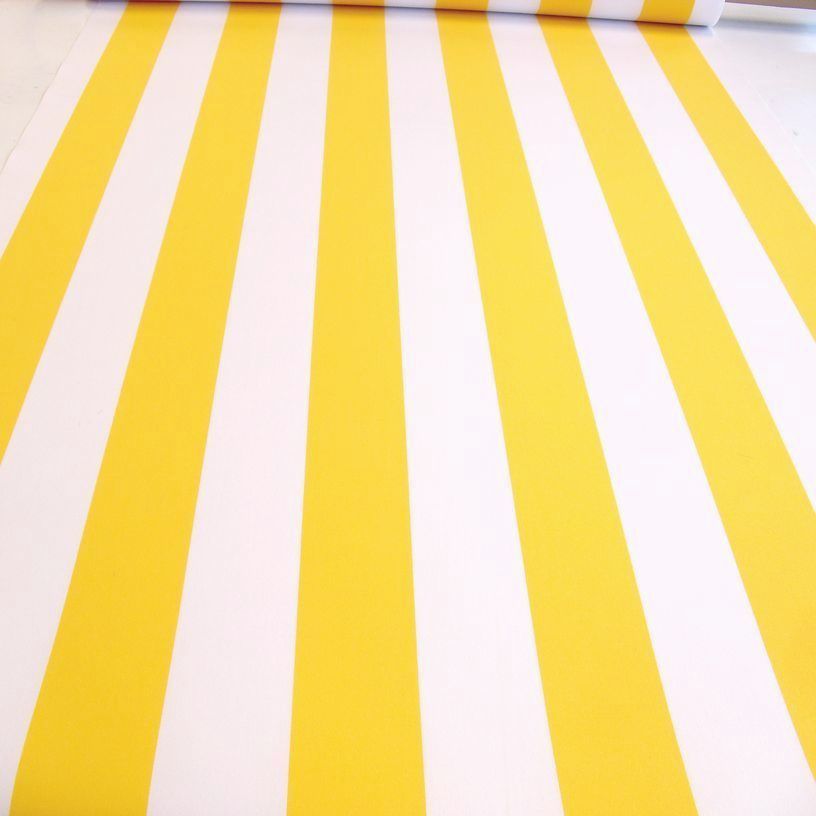 (Muster) Markisenstoff CLASSIC gelb / weiß