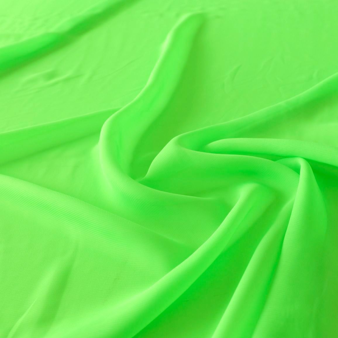 feiner Chiffon weich fallend Stoff für Kleidung Gardine Deko Meterware - neon grün feiner Chiffon weich fallend Stoff für Kleidung Gardine Deko Meterware - neon grün