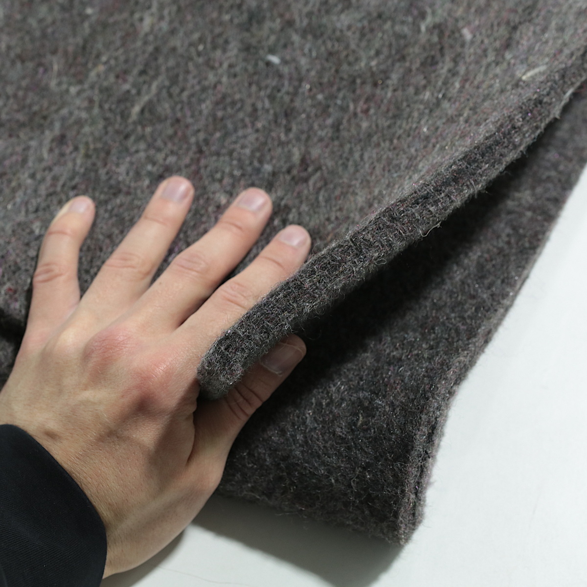 Bastelfilz Filzstoff Meterware 10mm dick Dämmstoff Polsterstoff Filzmatte Untersetzer - grau meliert