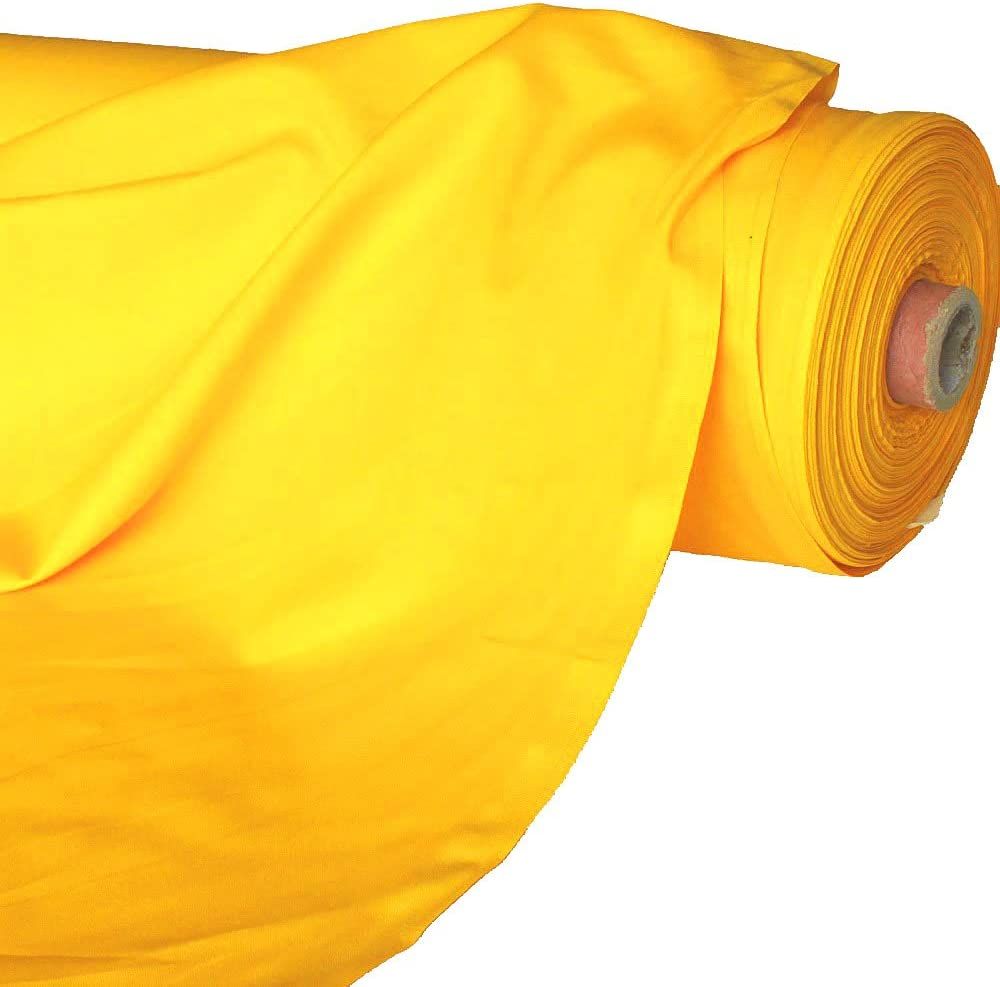 ÖkoTex Baumwollstoff Meterware - weicher Popeline Stoff in gelb