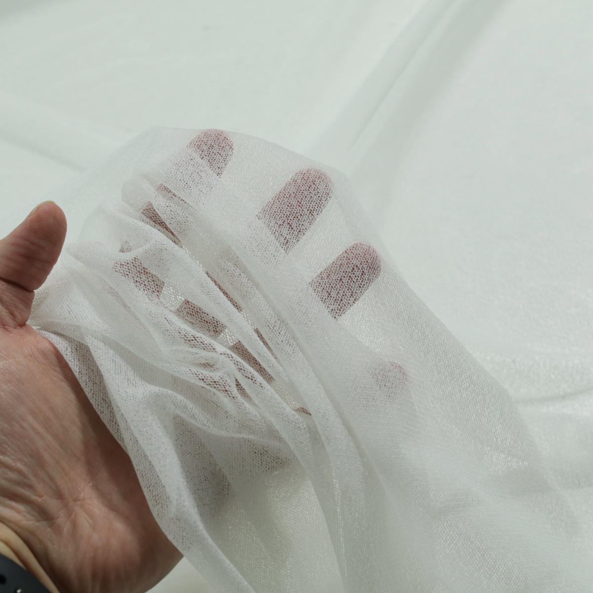 Butterweicher Dessous Netz-Stoff Super Stretch Unterwäsche für weiß Meterware