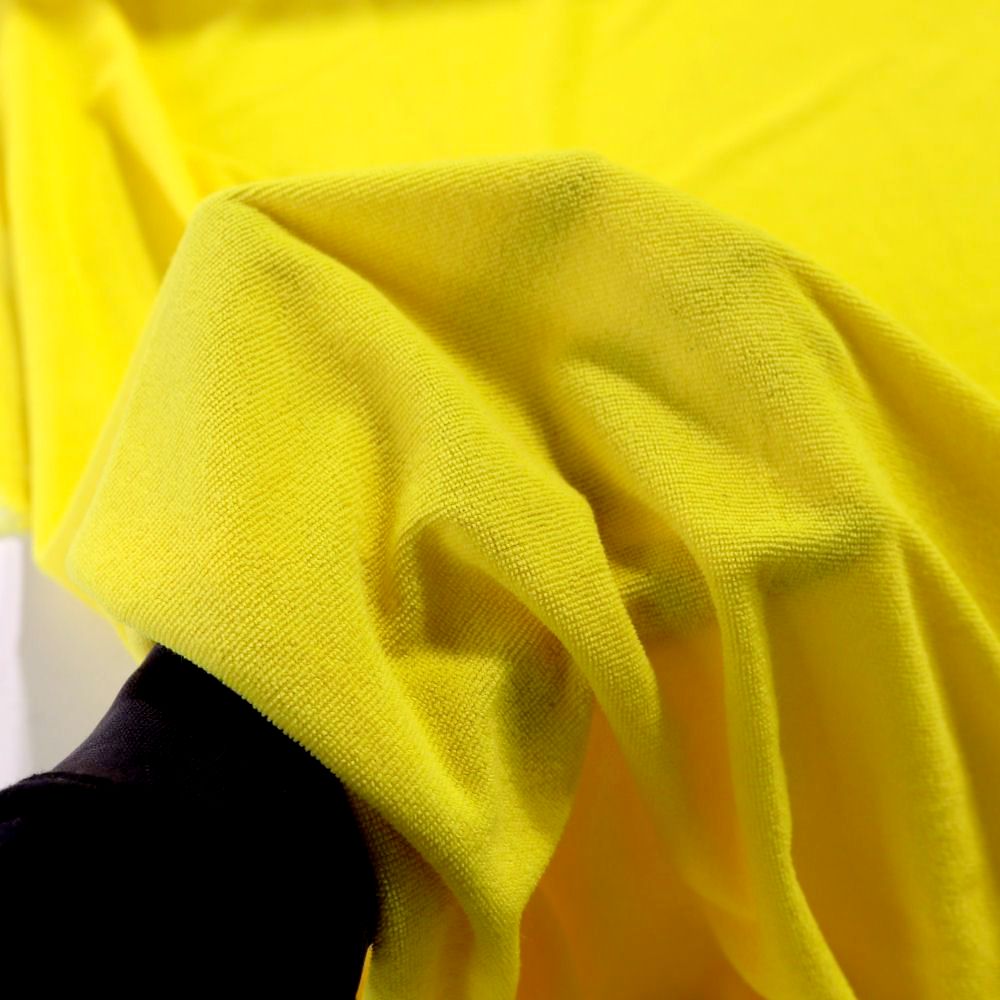 weicher Nicky Jersey Stoff Meterware angerauht - Gelb weicher Nicky Jersey Stoff Meterware angerauht - Gelb
