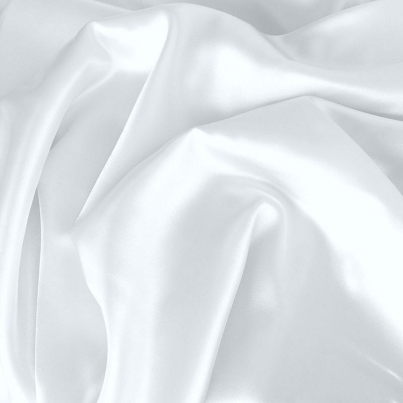 Glanz Satin Stoff Meterware als Gardinenstoff Kleiderstoff - Weiß