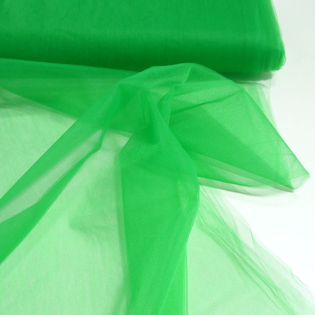 uni Tüllstoff Meterware 300cm breit für Gardine Vorhang Store Hochzeit - Smaragd