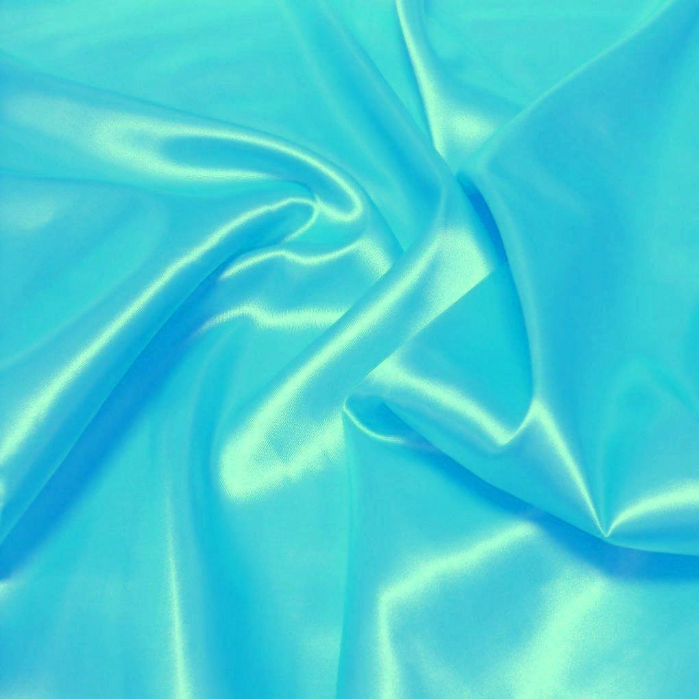 Glanz Satin Stoff Meterware als Gardinenstoff Kleiderstoff - Pool Blau