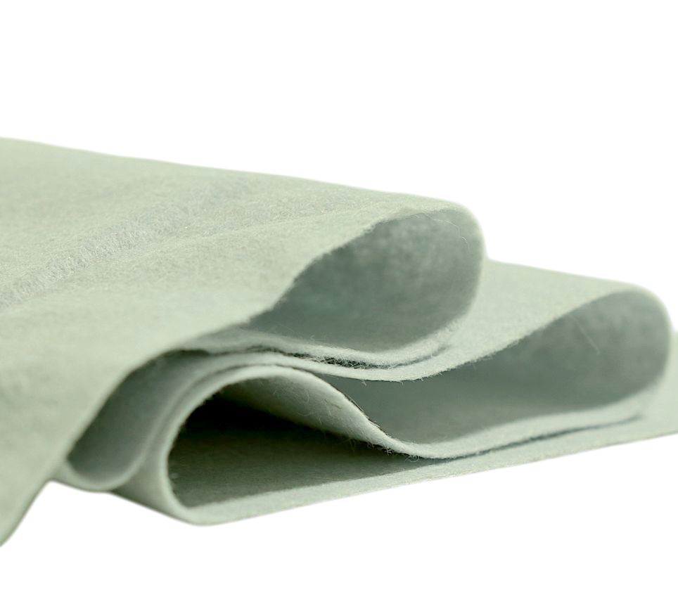 leichter Bastelfilz 190cm breit Filzstoff 1 mm dick Filzmatte Nadel-Filz Taschenfilz - Licht Grau
