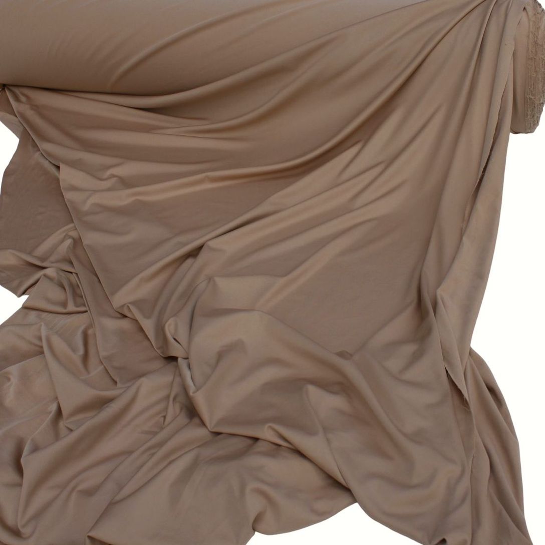 Baumwolljersey für Shirt Kleid Rock weicher elastischer Jersey Stoff in Schoko Braun