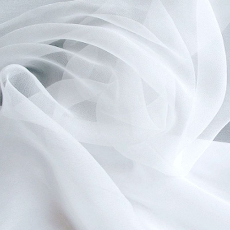 Chiffon Stoff als zarter Modestoff Dekostoff zum Nähen Dekorieren Meterware Weiß Chiffon Stoff als zarter Modestoff Dekostoff zum Nähen Dekorieren Meterware Weiß
