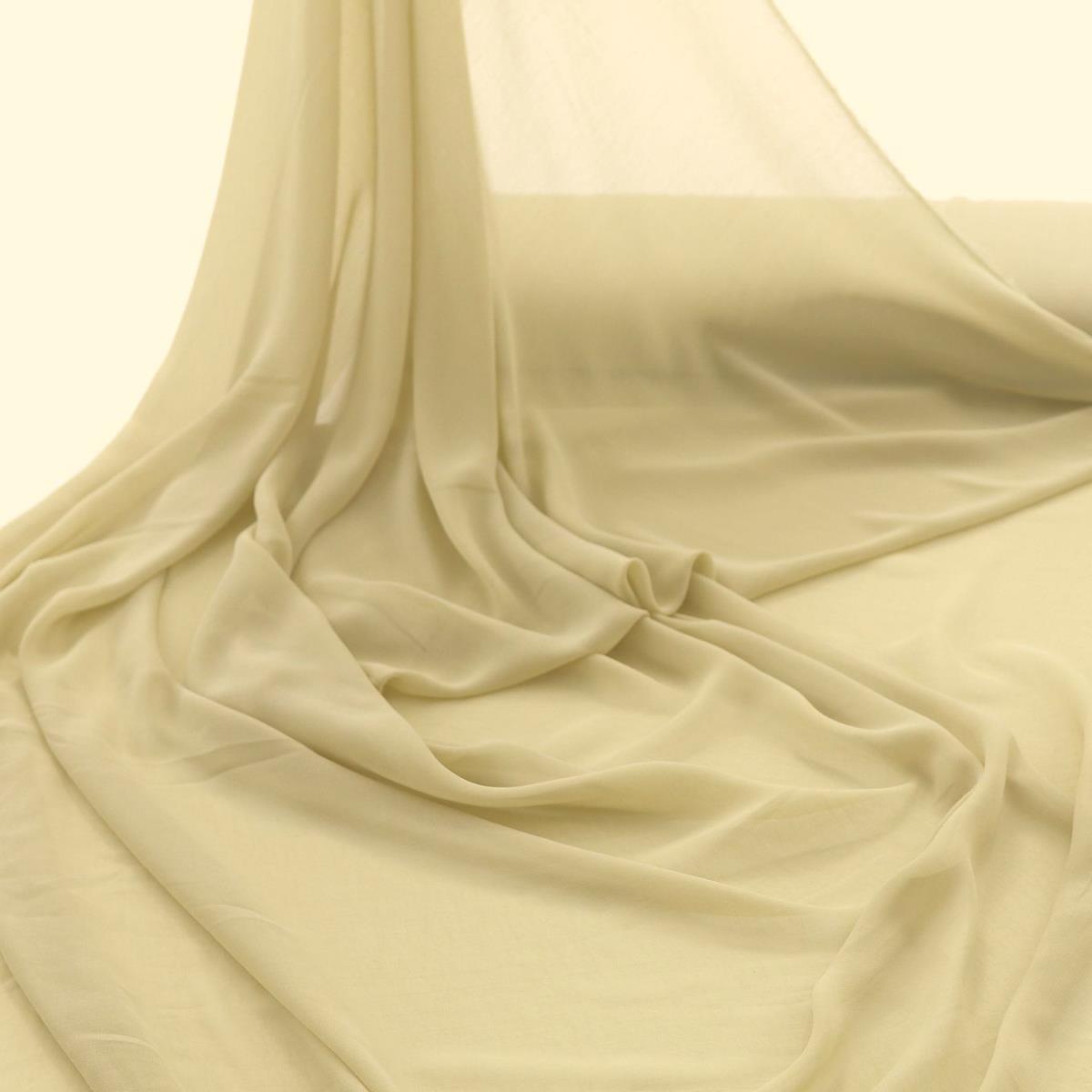 feiner CHIFFON in Beige weich fallender Stoff für Kleidung Gardine und Deko feiner CHIFFON in Beige weich fallender Stoff für Kleidung Gardine und Deko