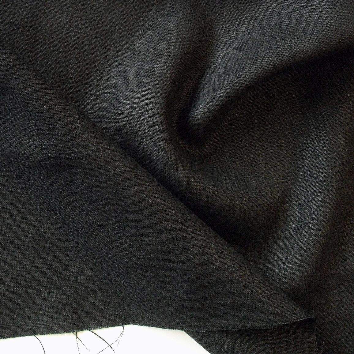 popup_images/187746.jpg weiches Leinen für Kleid Rock Hose Jacke vorgewaschener Leinenstoff Meterware - schwarz