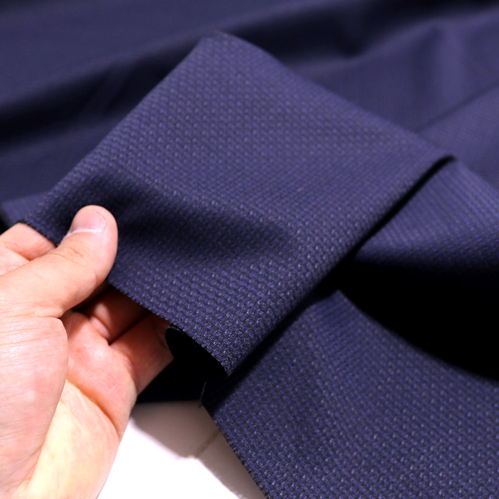 Viskose Bekleidungsstoff für hochwertige Jacken und Mäntel In Blau Schwarz