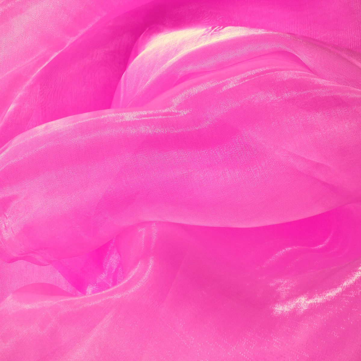 Organza Stoff in Neon Pink
