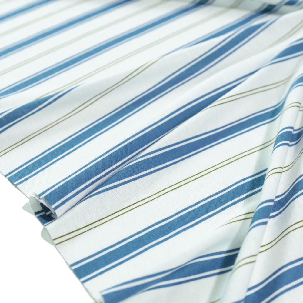 Baumwolljersey für Shirt Kleid Rock weicher elastischer Jersey Stoff - blau weiß