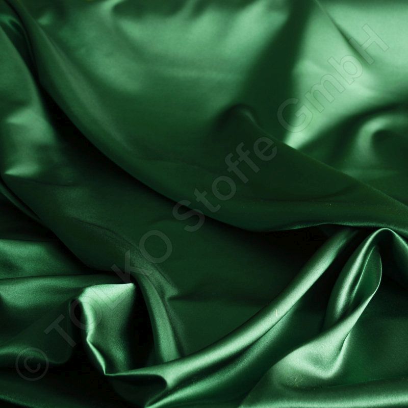 Glanz Satin Stoff Meterware als Gardinenstoff Kleiderstoff - Dunkel Grün Glanz Satin Stoff Meterware als Gardinenstoff Kleiderstoff - Dunkel Grün