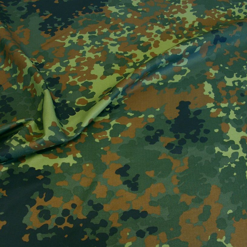 leichter Bundeswehr Camouflage Stoff Flecktarn Popeline Meterware leichter Bundeswehr Camouflage Stoff Flecktarn Popeline Meterware