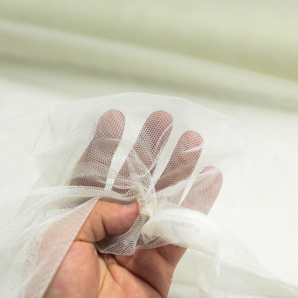 Tüllstoff Meterware 140cm breit für Gardine Vorhang Store Hochzeit Elfenbein Tüllstoff Meterware 140cm breit für Gardine Vorhang Store Hochzeit Elfenbein