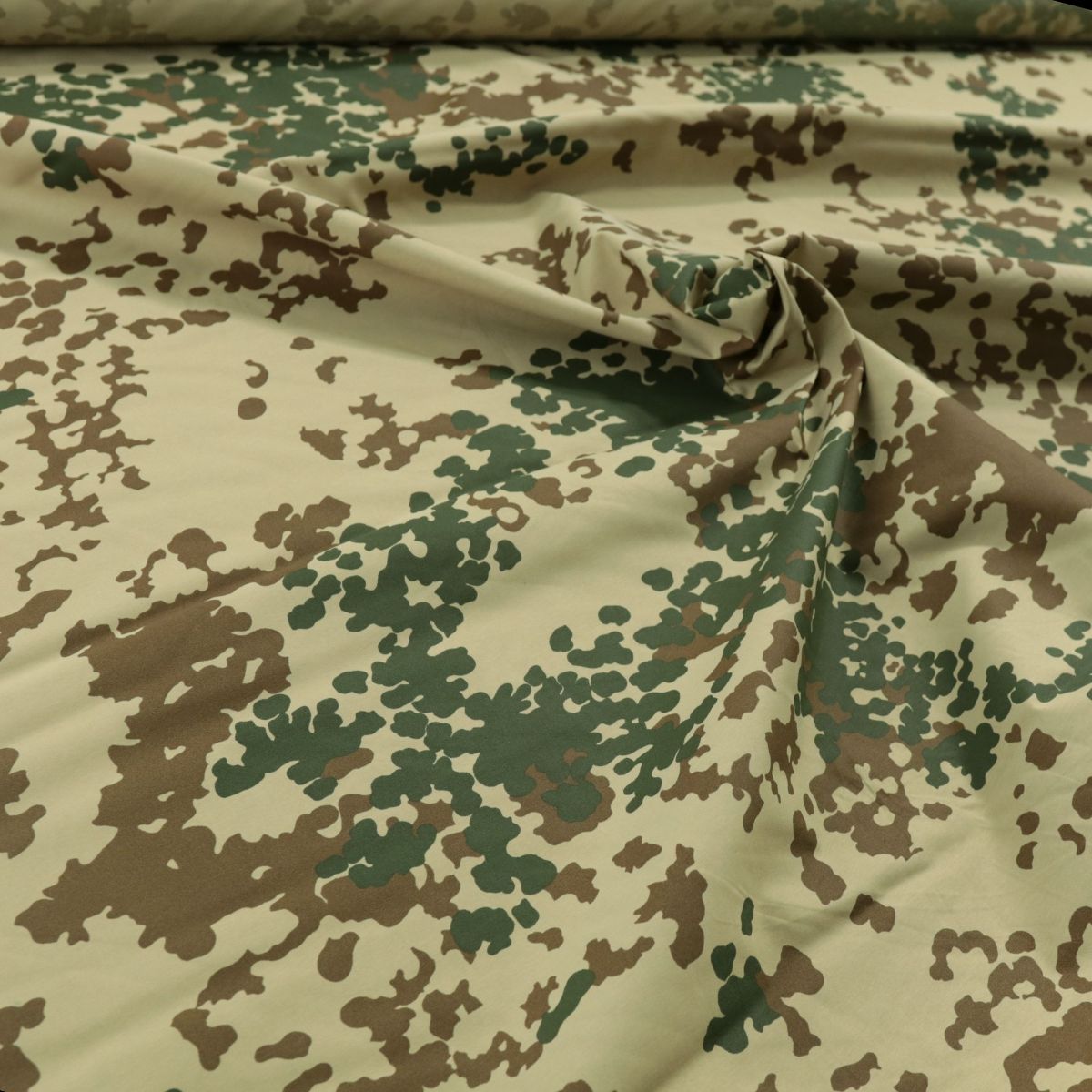Bundeswehr Camouflage leichter Popeline Tarnstoff Flecktarn Meterware