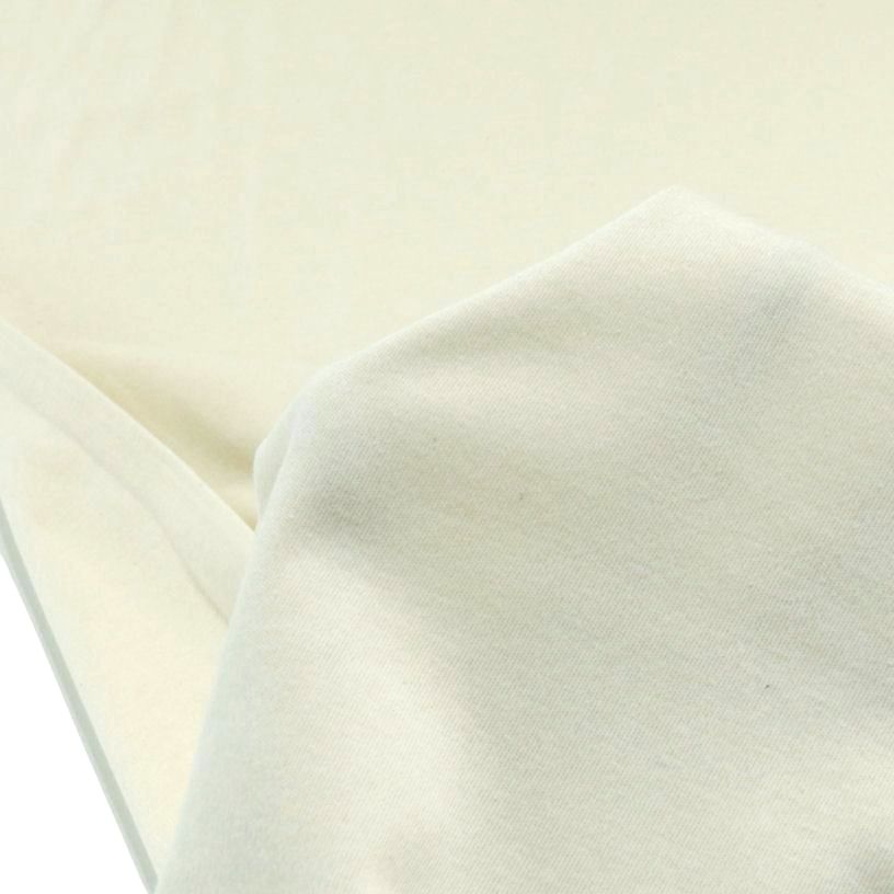 Weicher Baumwoll Jersey mit Elasthan 95cm  breiter Bündchenstoff Meterware - creme