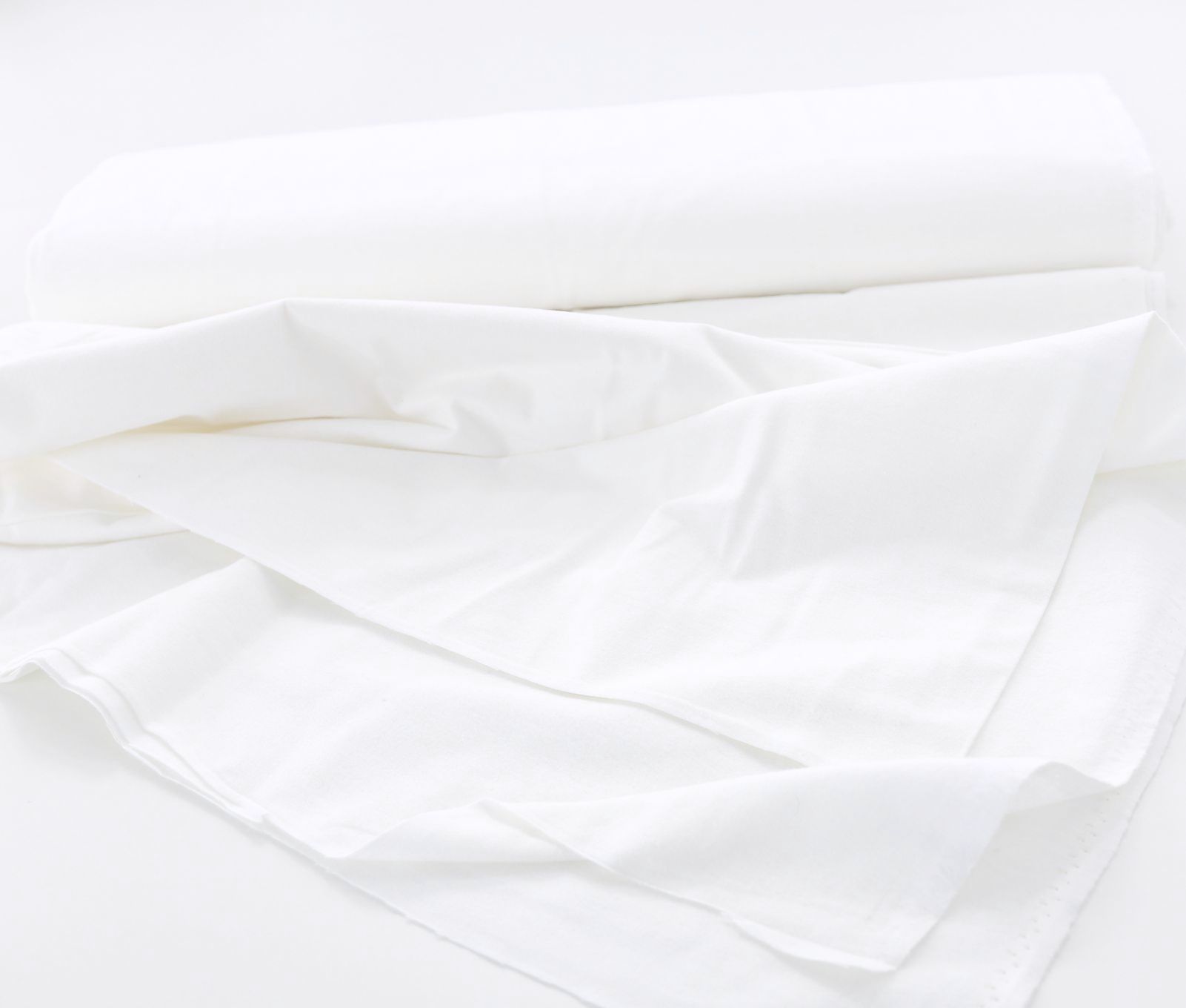weißer Dekomolton 300cm breit blickdichter Baumwollstoff Gardine Vorhang Meterware