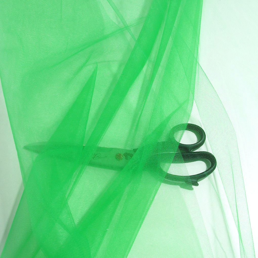 uni Tüllstoff Meterware 300cm breit für Gardine Vorhang Store Hochzeit - Smaragd