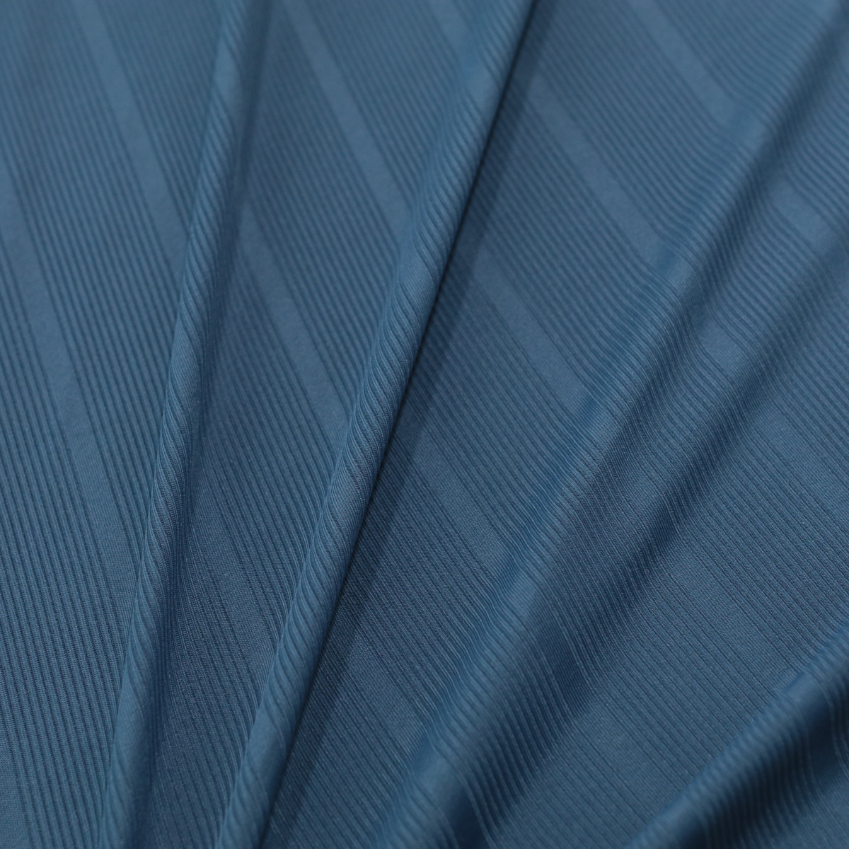 Polyester Stretch Jersey Blau mit Streifen weiche Meterware