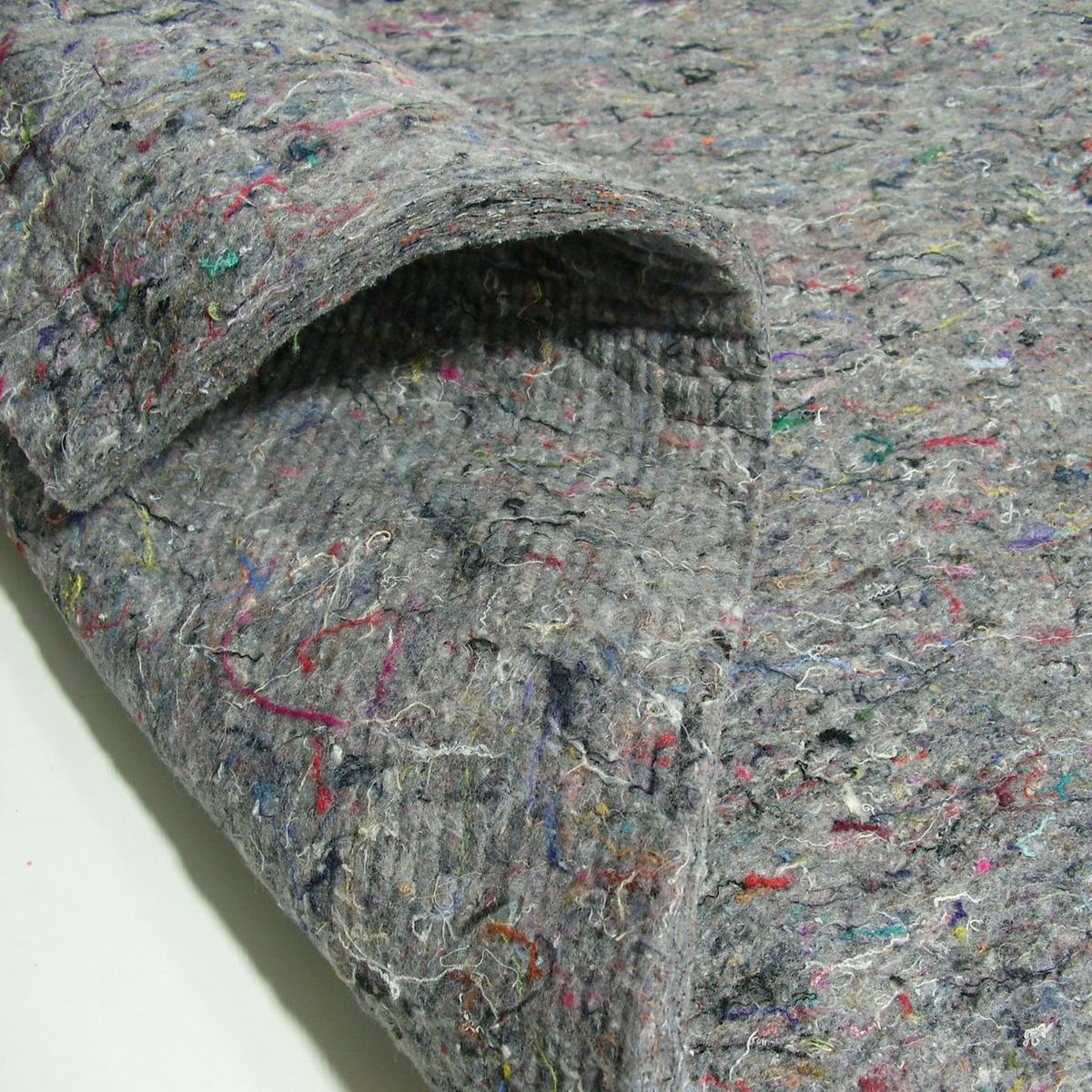 Bastelfilz Filzstoff Meterware 12mm dick Dämmstoff Polsterstoff Filzmatte Untersetzer - grau meliert