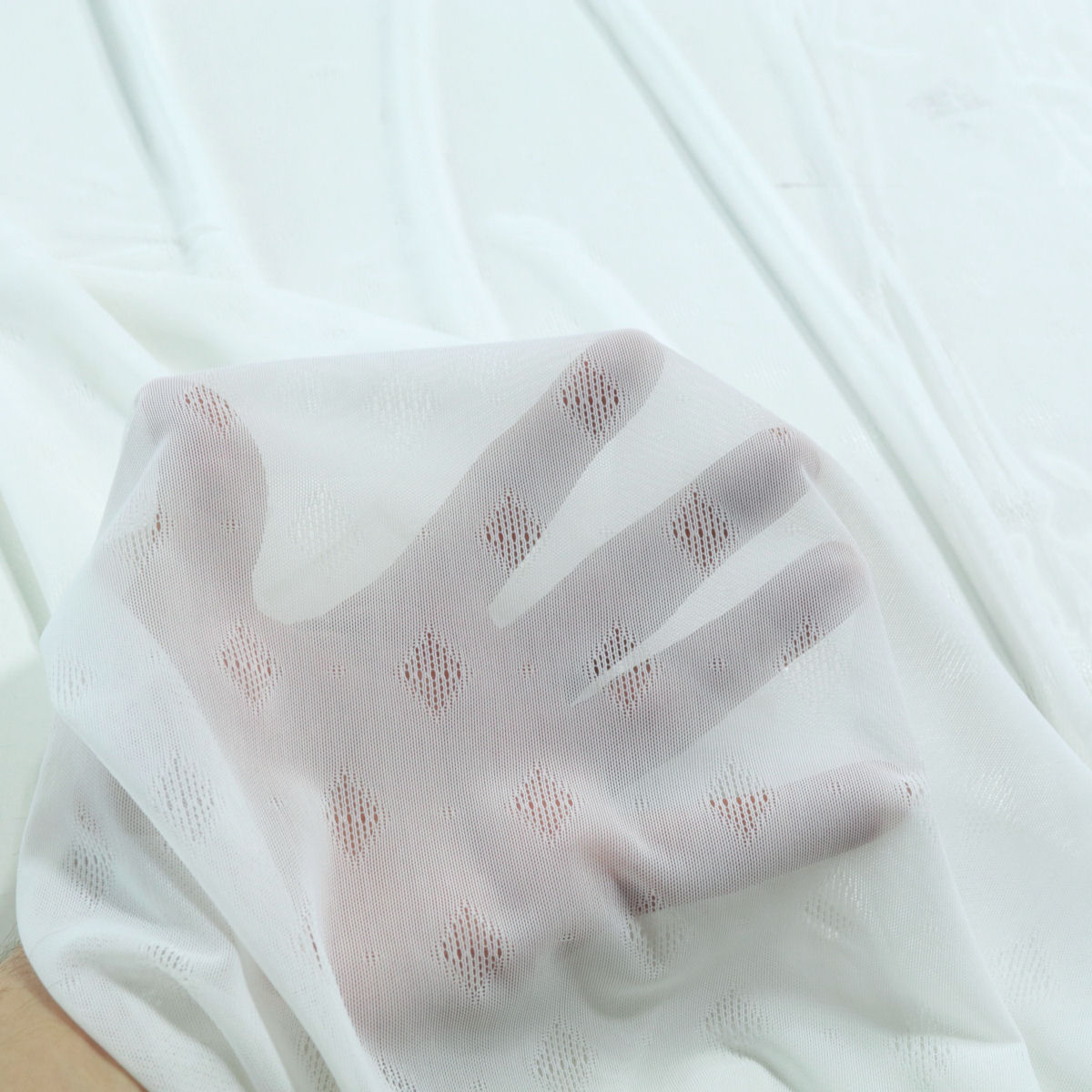 Butterweicher Dessous Netz-Stoff Super Stretch Unterwäsche für weiß Meterware