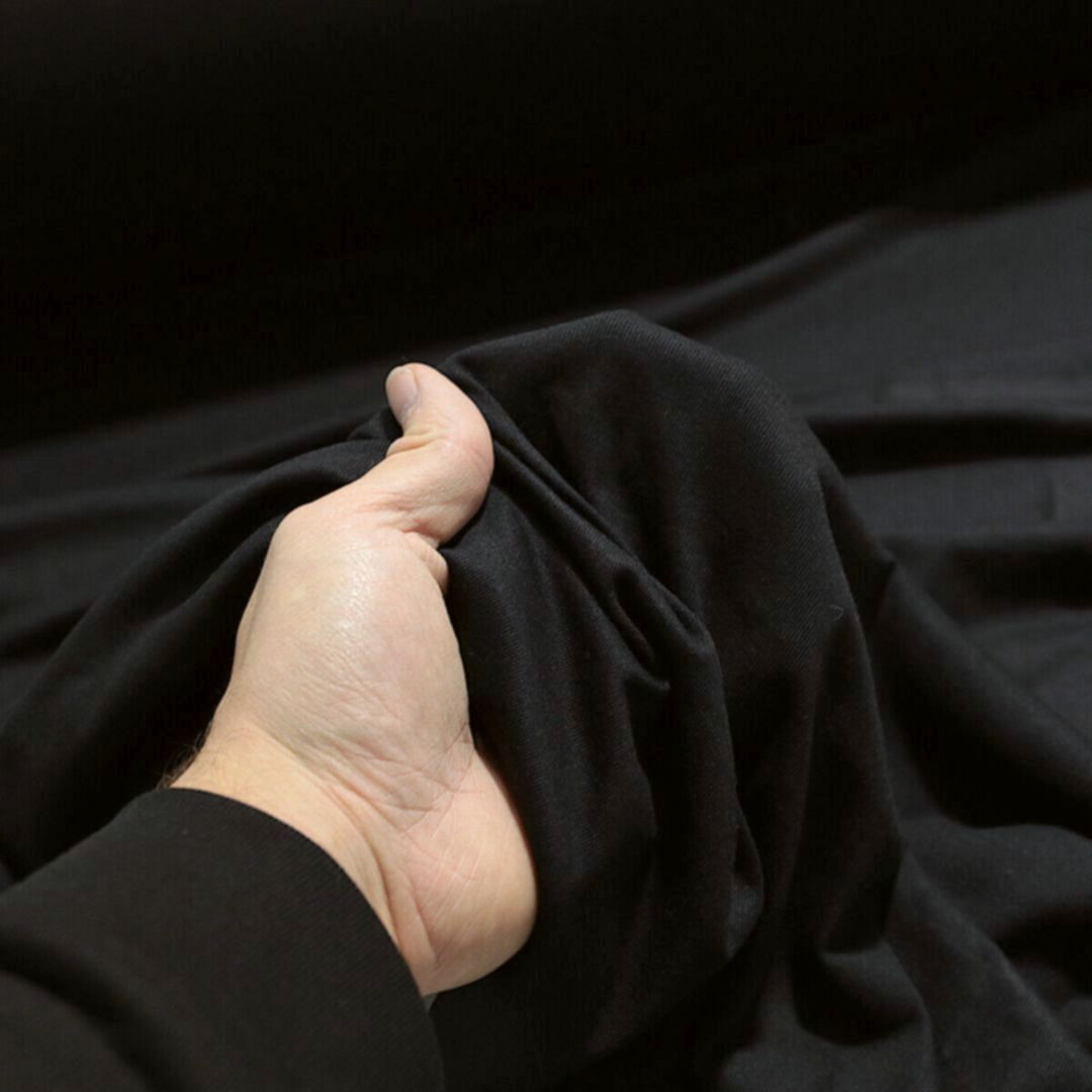 warmer Herbst Jersey Stoff mit Wolle angerauht für Rock Kleid Meterware - schwarz warmer Herbst Jersey Stoff mit Wolle angerauht für Rock Kleid Meterware - schwarz