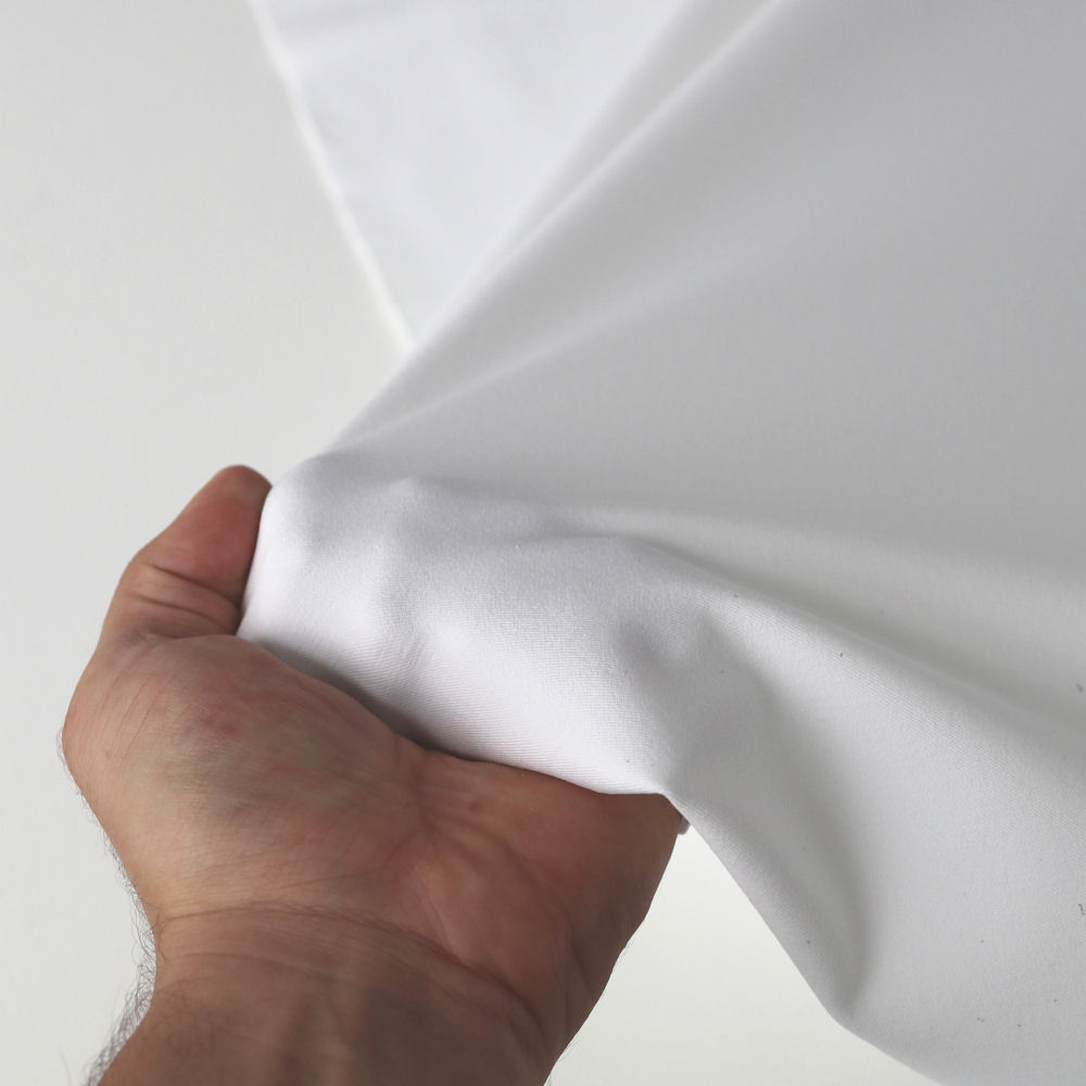 Stretch Baumwolle Wasserdichte Meterware in Weiß für Outdoorbekleidung Jacken