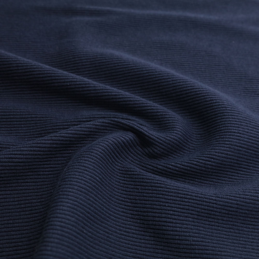 Bündchenstoff Schlauchware Baumwolle Bekleidung Marine