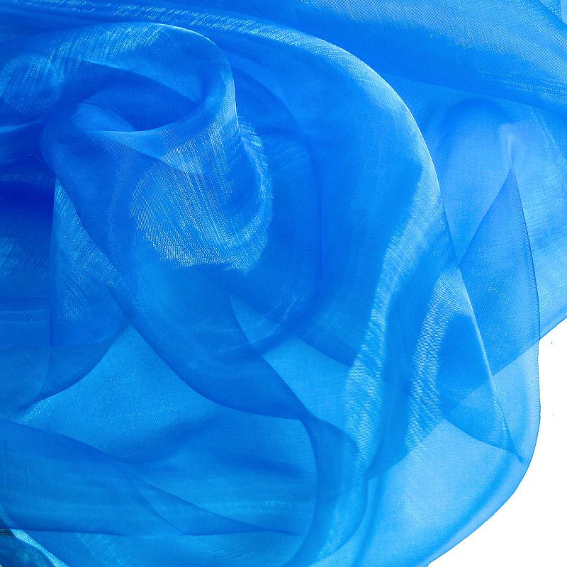 Organza Stoffe zum Nähen Meterware hauchzart fein durchsichtig - royal blau