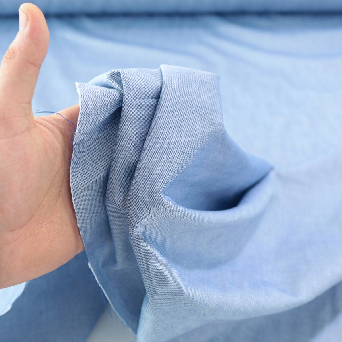 Designer Hemden Blusen und Deko-Stoff Baumwollstoff in Jeans Optik weiche Meterware - Denim Blau meliert Designer Hemden Blusen und Deko-Stoff Baumwollstoff in Jeans Optik weiche Meterware - Denim Blau meliert