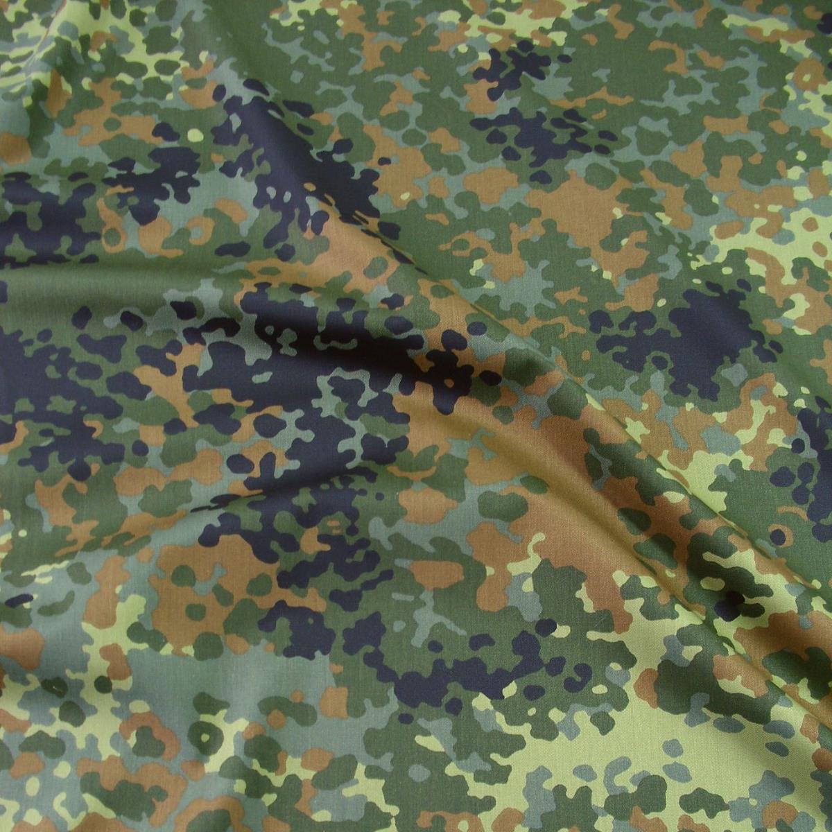 Bundeswehr Camouflage robuster Flecktarn Baumwollstoff mit Insektenschutz