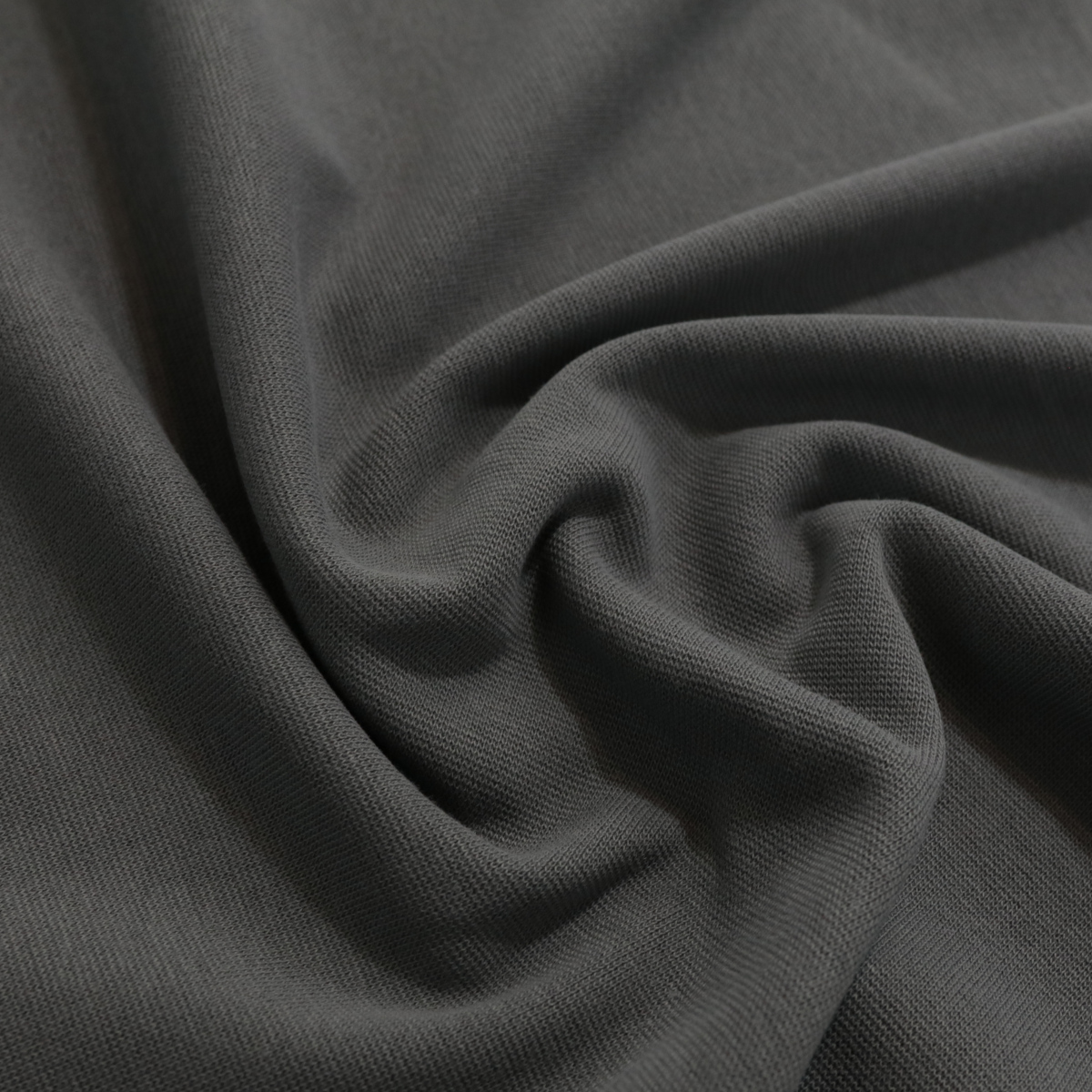 Grau Bündchenstoff Jersey Schlauchware aus Baumwolle
