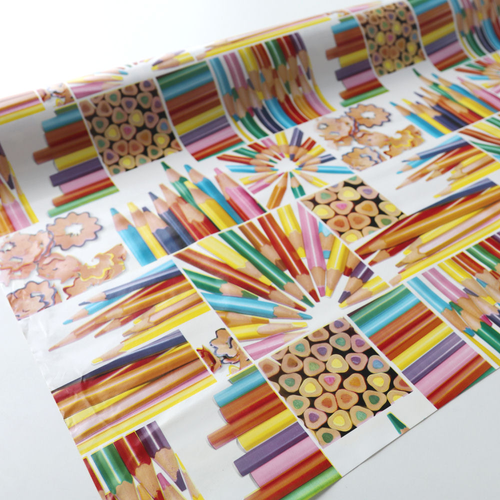 Kinder Tischdecke Wachstuch Schul Muster Stifte Dekostoff Meterware Abwischbar